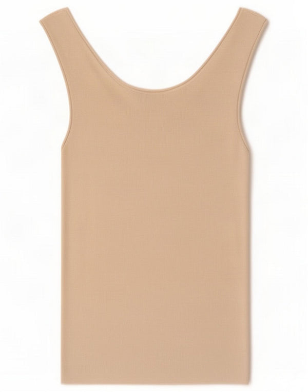 Damski krótki top Zara UK 12 w średnim beżowym kolorze wiskozy
