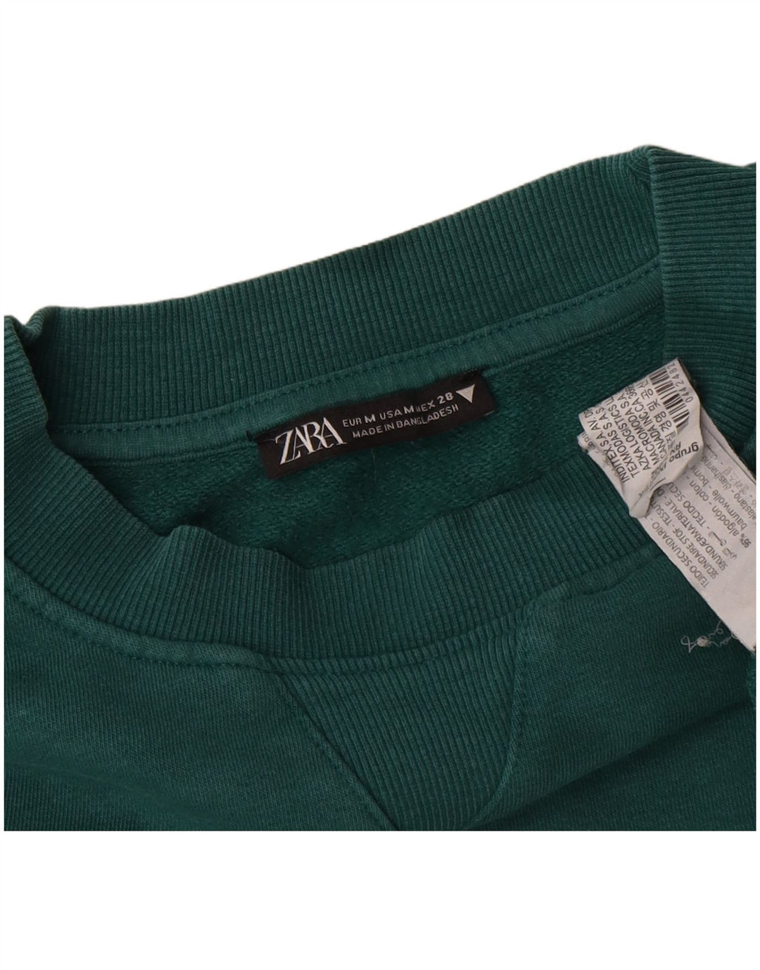 Męski sweter Zara, średniej wielkości, zielony, bawełniany