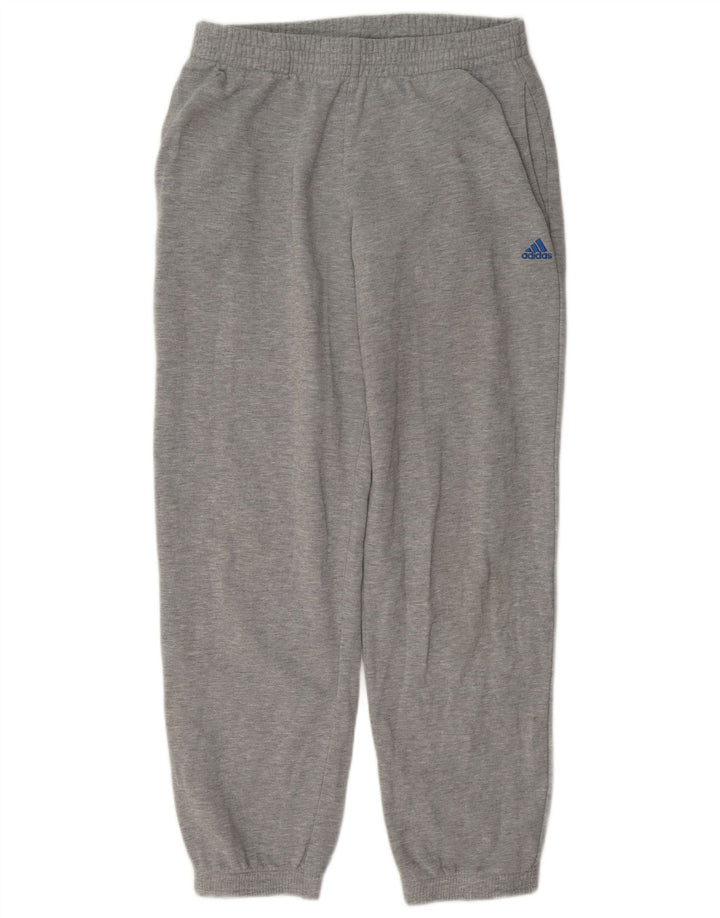 Męskie spodnie dresowe Adidas, średnioszare, bawełniane
