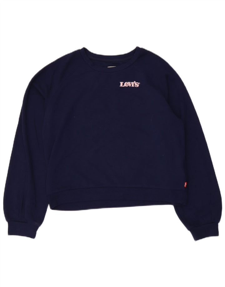 Bluza dziewczęca Levi's Crop Bluza 13-14 lat Granatowy poliester