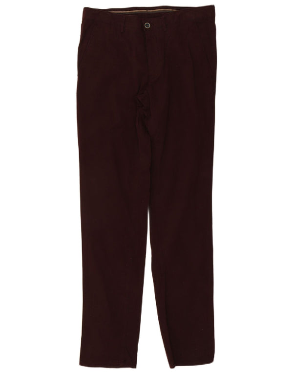Męskie spodnie typu slim chino Massimo Dutti W32 L33 Burgundowa bawełna