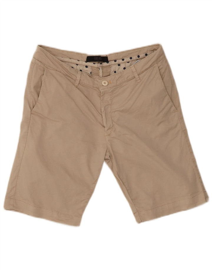 LIU JO Mens Chino Shorts IT 46 Small W30  Beige Cotton