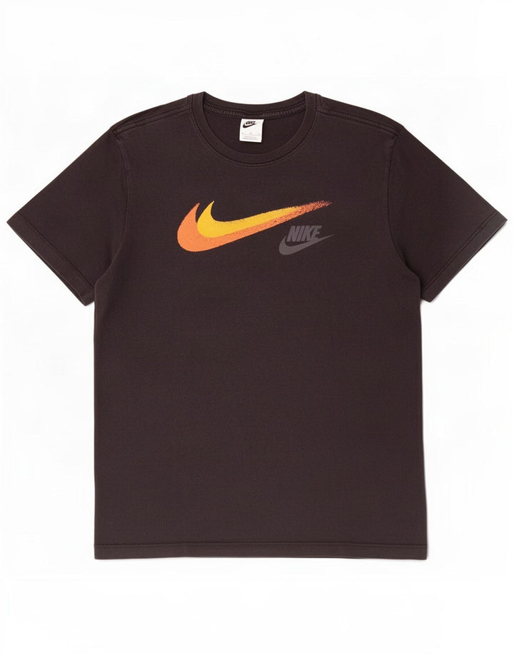 Męski T-shirt z grafiką Nike, średni czarny, bawełniany