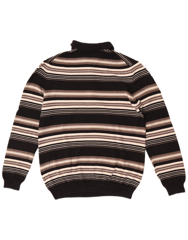 Damski sweter polo Lotto UK 14, duże, wielokolorowe paski