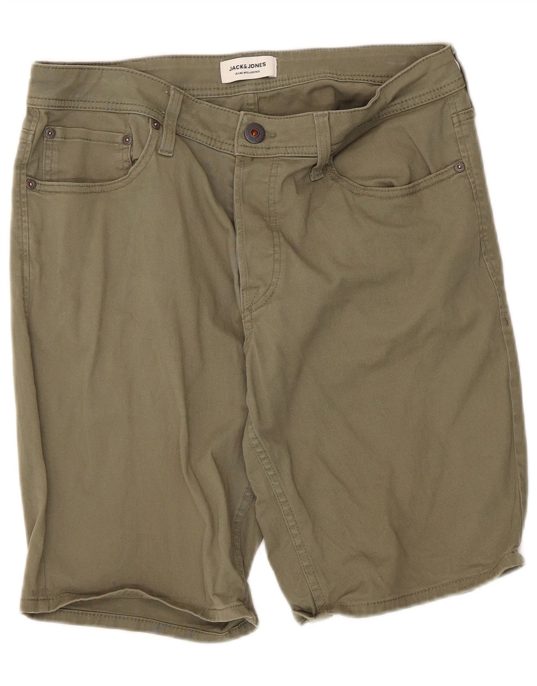 Męskie spodenki codzienne Jack & Jones, średnie W34, bawełna khaki
