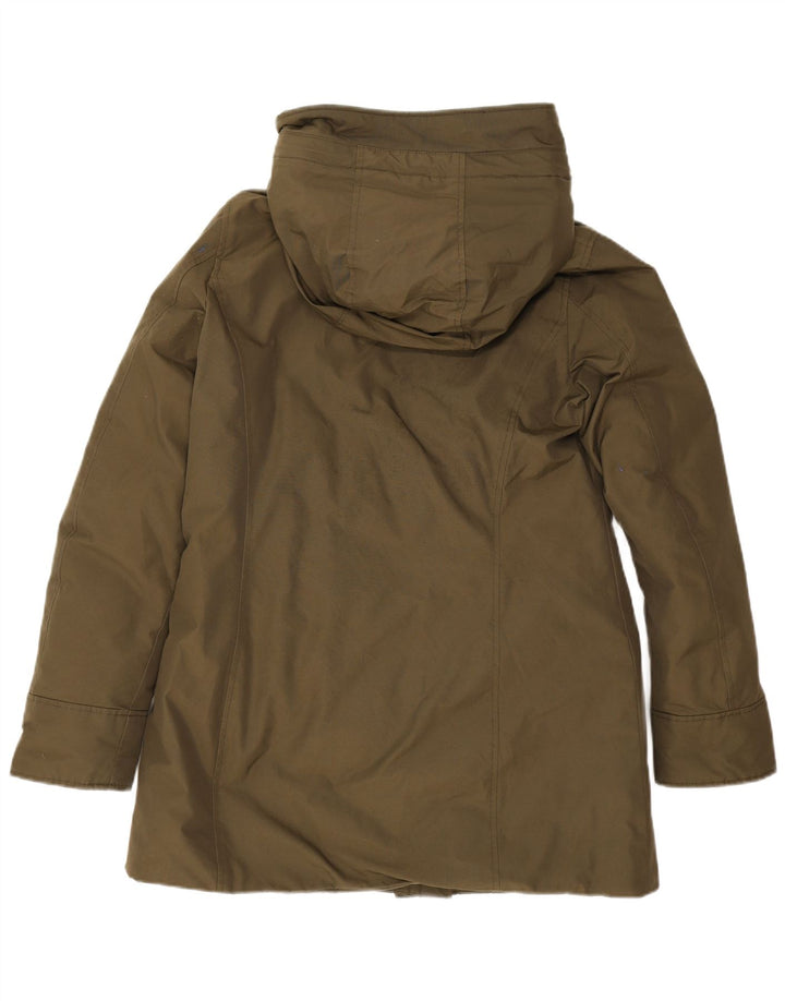 Damska kurtka parka z kapturem Woolrich UK 14, średnia bawełna khaki