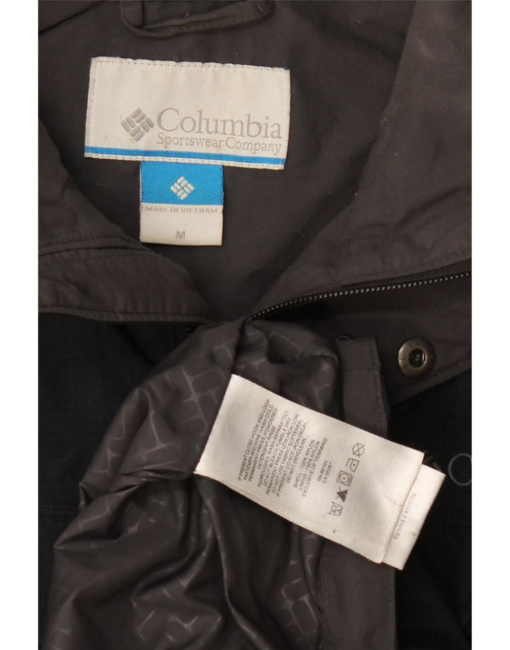 Męska kurtka wiatrówka z kapturem Columbia UK 38 Średni czarny nylon