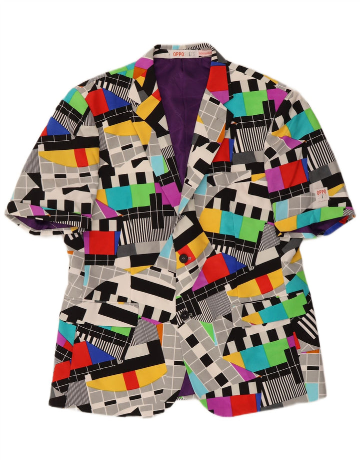 Opposuits Męska marynarka zapinana na 2 guziki UK 46 3XL Wielokolorowa geometryczna
