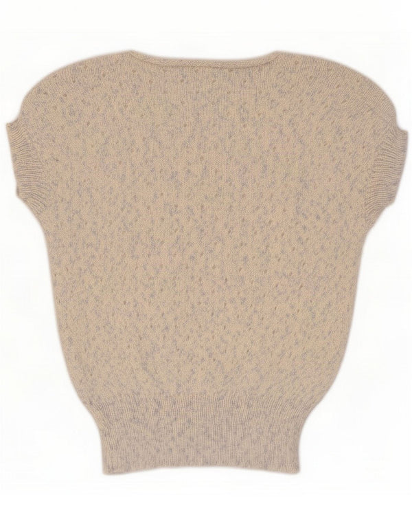 Tank Top damski w stylu vintage UK 14 Medium Off White Flecked