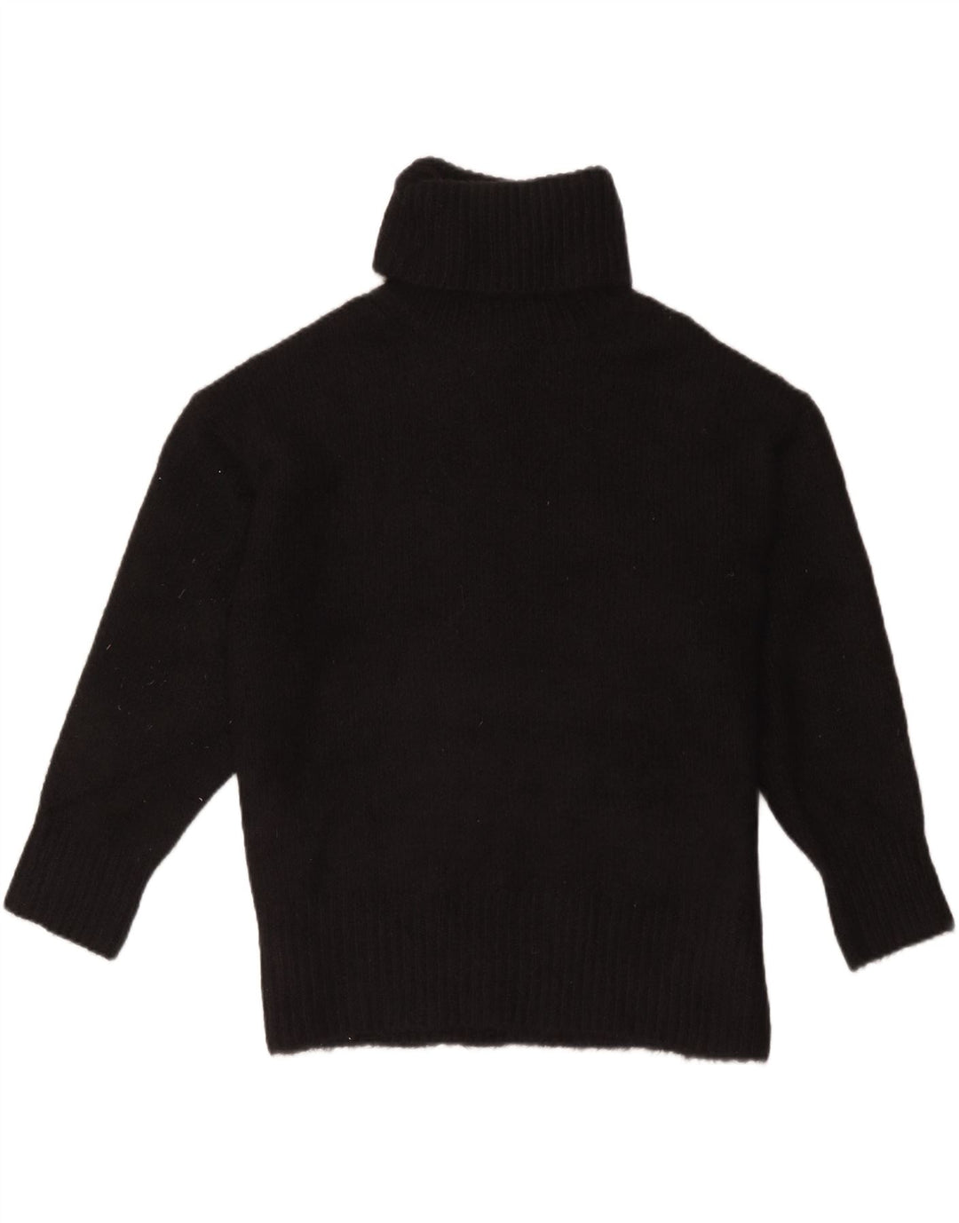 Damski sweter oversize Zara z wywijanym dekoltem UK 14, średni czarny akryl