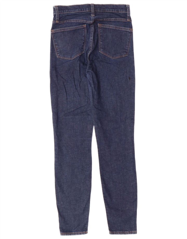 J. CREW Damskie jeansy obcisłe z wysokim stanem W26 L29 Granatowe, bawełniane