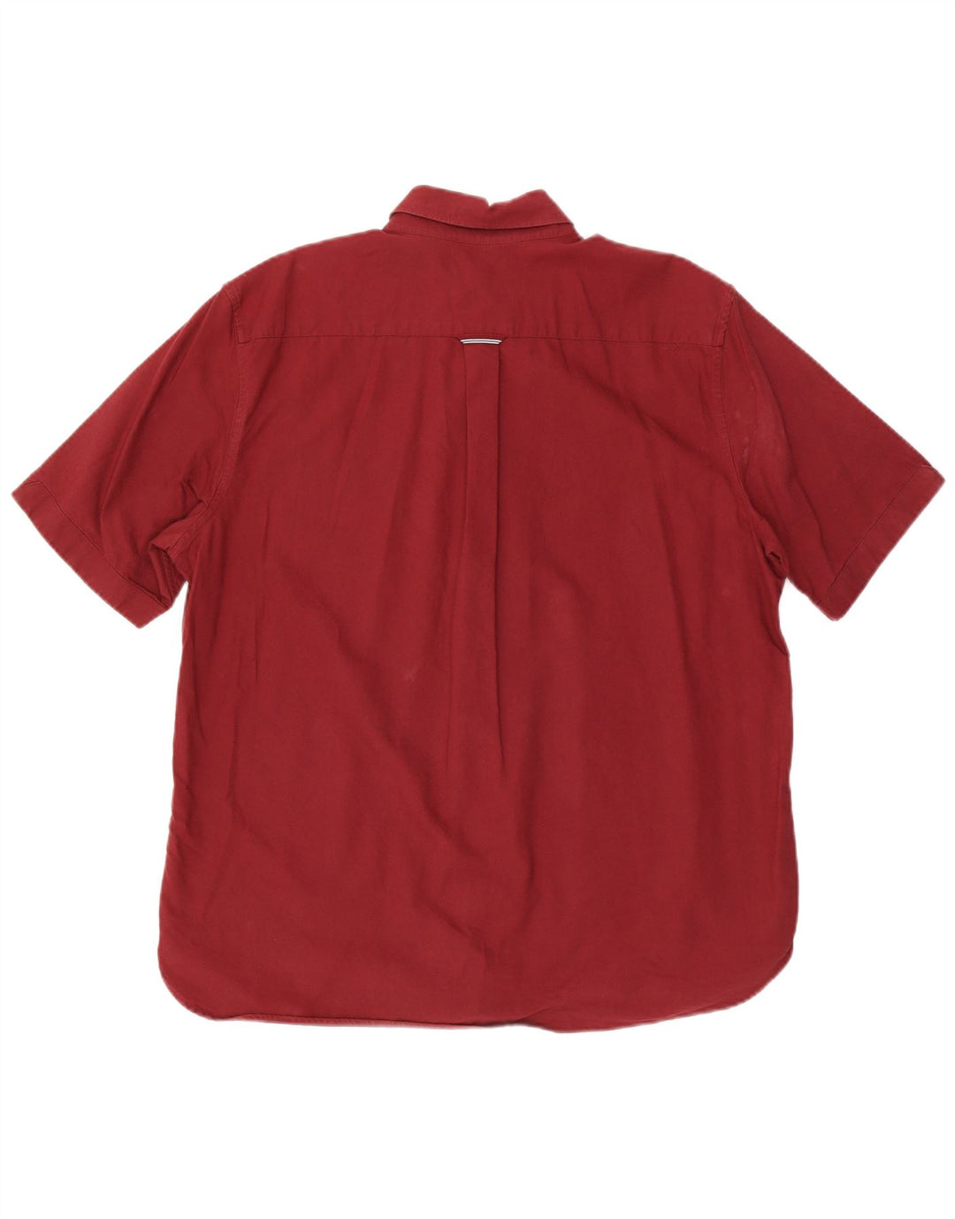 Koszula męska z krótkim rękawem Fred Perry XL, bordowa, bawełniana
