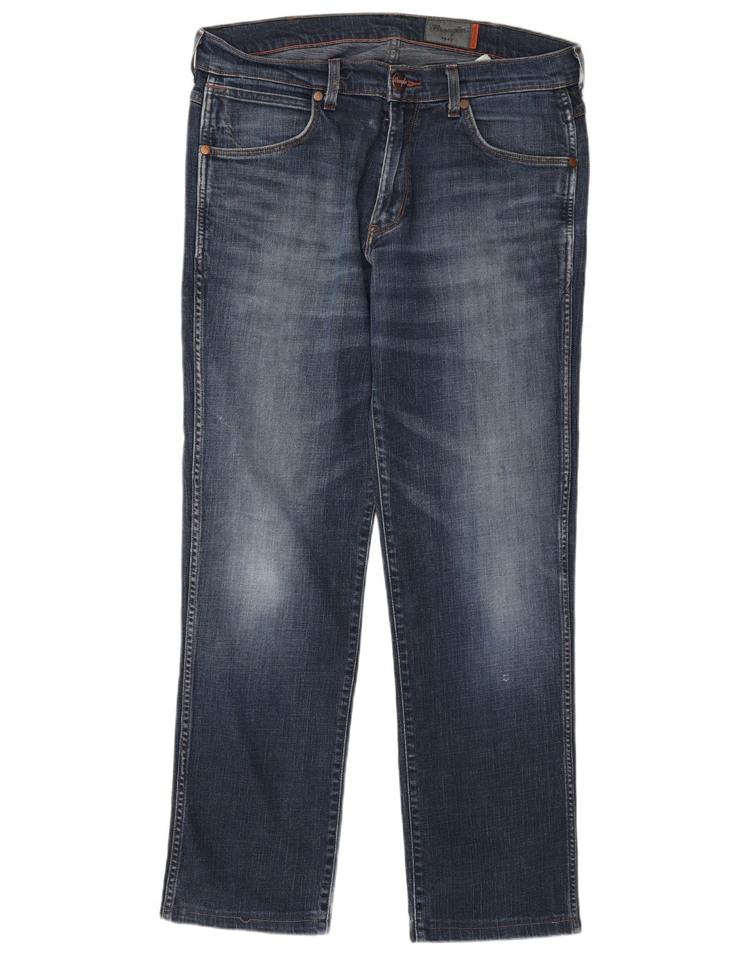 Męskie proste dżinsy Wrangler W34 L30 Niebieskie bawełniane