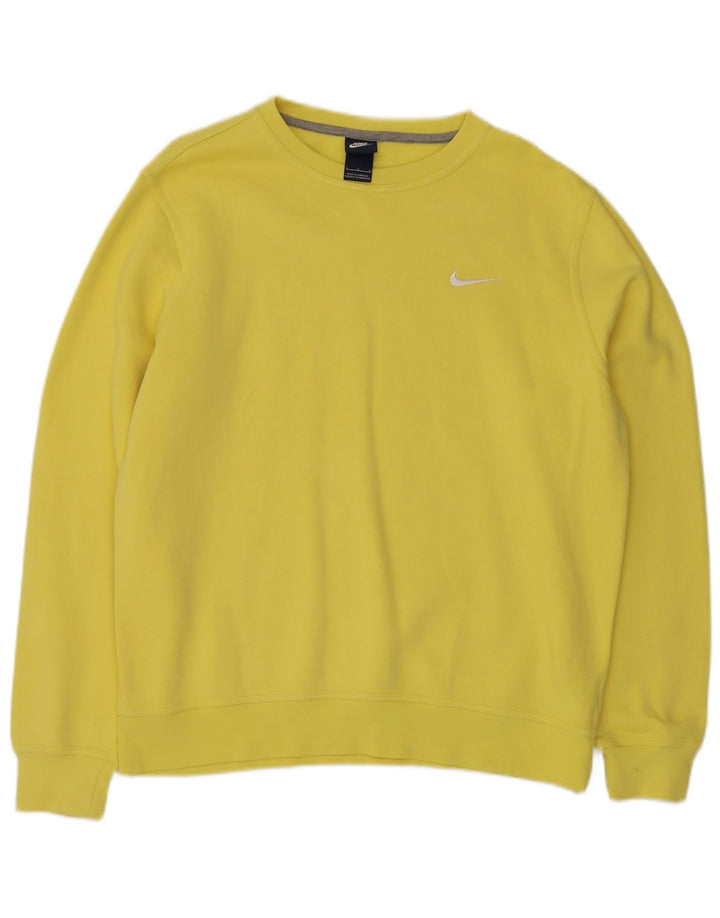 Męski sweter NIKE, duży, żółty, bawełniany