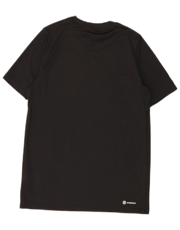 Chłopięca koszulka Adidas Aeroready Graphic Top 13-14 lat Czarny poliester