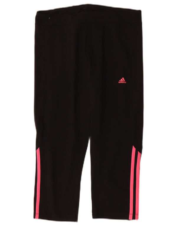 Damskie legginsy Adidas Climalite Capri UK 12/14 Średni czarny poliester