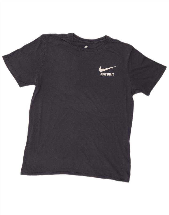 Męski T-shirt z grafiką Nike, duży, granatowy, bawełniany