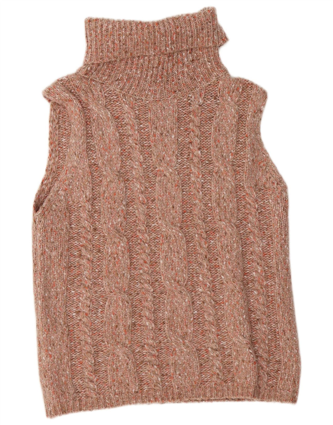 ESSENTIALS Womens Roll Neck Jumper Sweater EU 40/42 Medium Pink Flecked