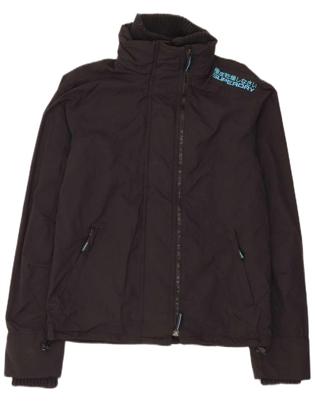 Damska kurtka wiatrówka SUPERDRY Graphic Oversized UK 14 Medium Black
