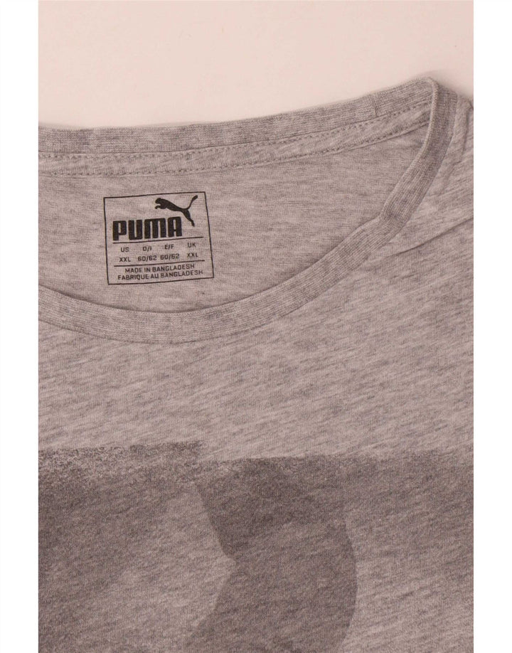 Męska koszulka z grafiką Puma Top 2XL Szara bawełna