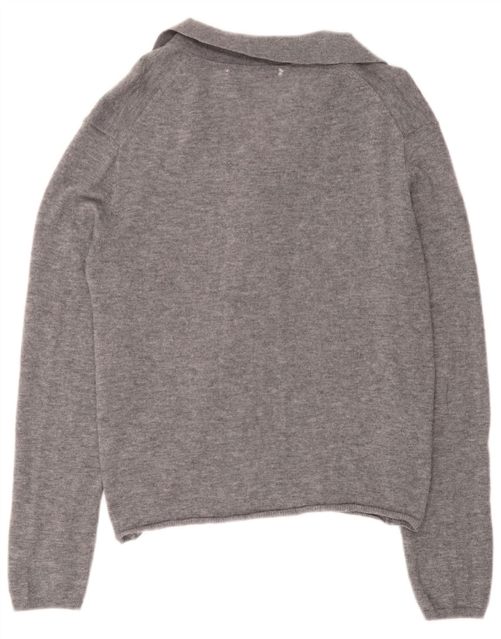 Sweter damski Zara Cardigan UK 18 XL Szara wełna