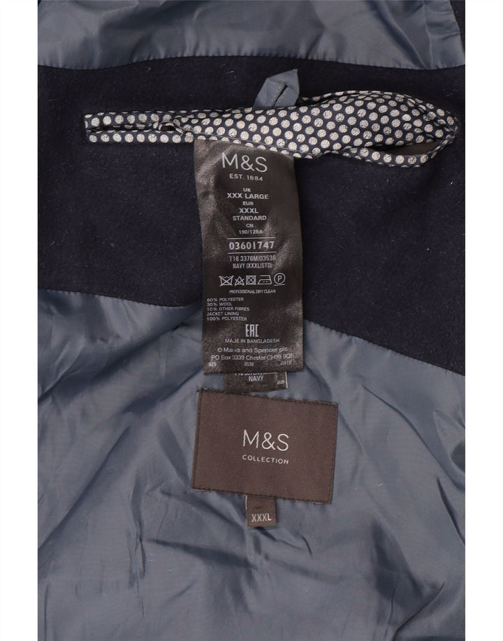 Marks & Spencer Płaszcz męski UK 46 3XL Granatowy poliester