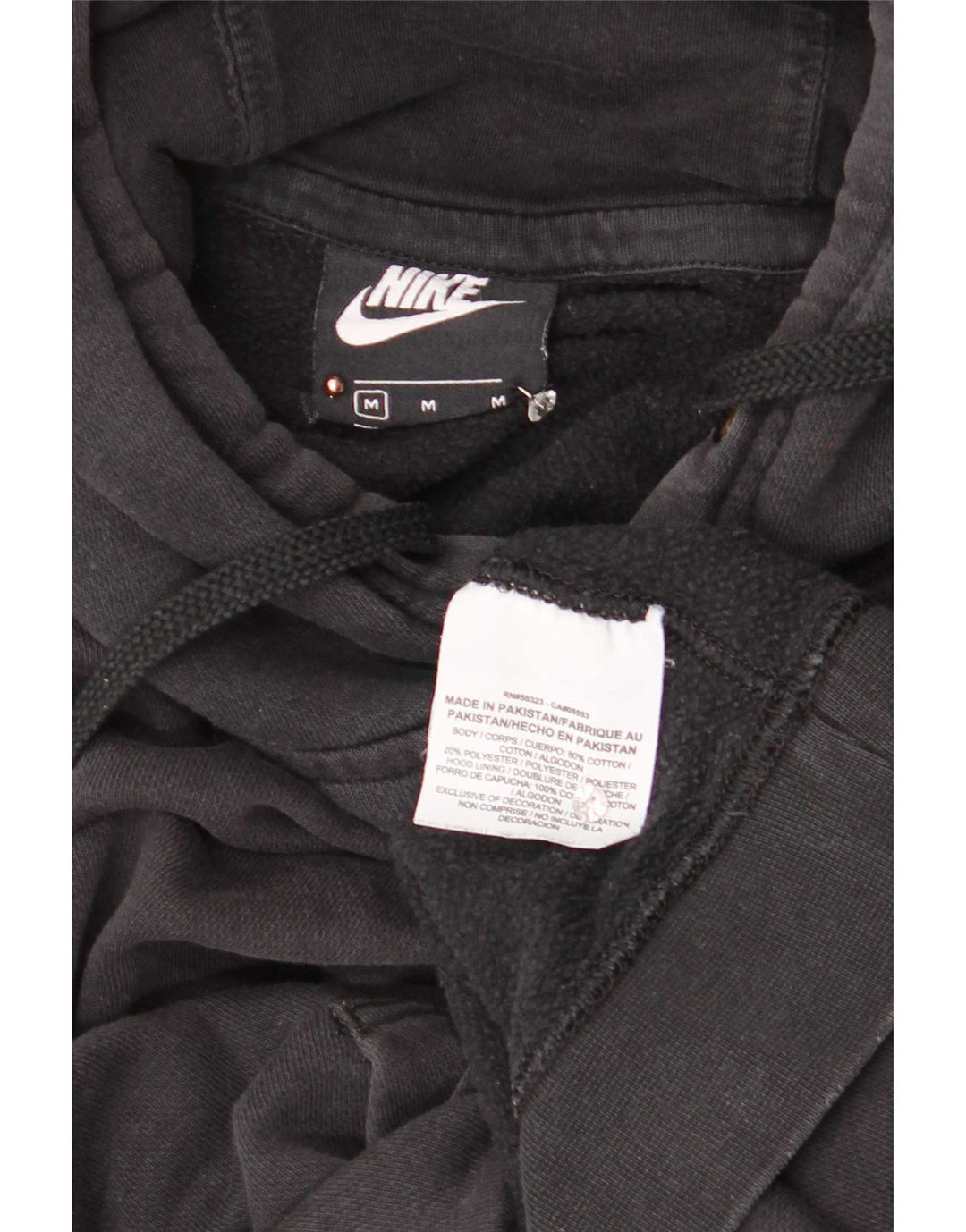 Męska bluza z kapturem Nike, średnia czarna, bawełniana