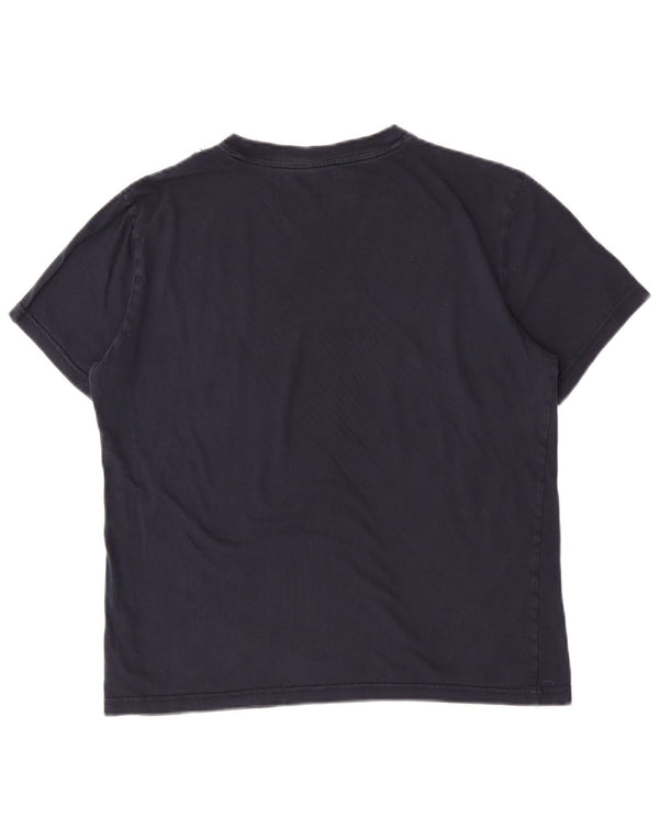 T-shirt damski Tommy Hilfiger Top UK 14 Średni granatowy bawełniany