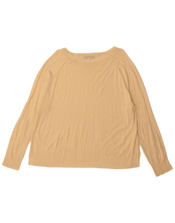 Zara Womens Boat Neck Jumper Sweater UK 18 XL Yellow