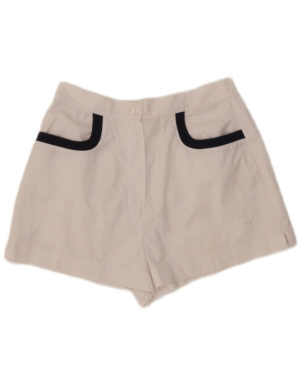 Damskie spodenki sportowe Sergio Tacchini EU 40 Medium W27 Białe sportowe, poliestrowe