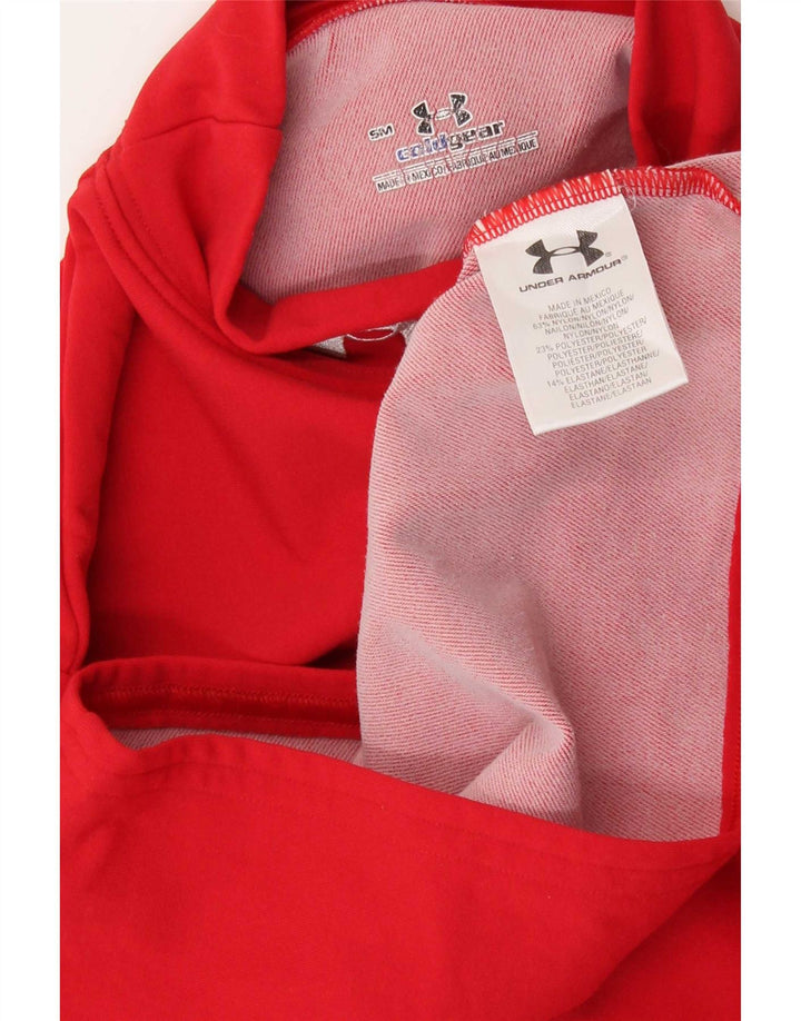 Damski top Under Armour Cold Gear z długim rękawem, UK 8, mały, czerwony nylon