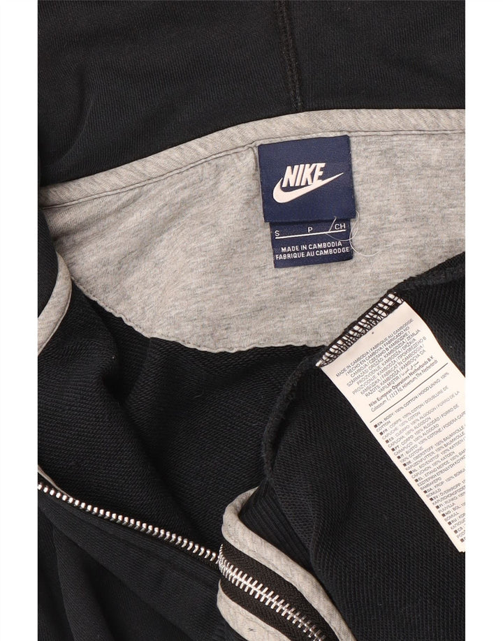 Męski sweter z kapturem i zamkiem błyskawicznym Nike, mały, czarny, bawełniany