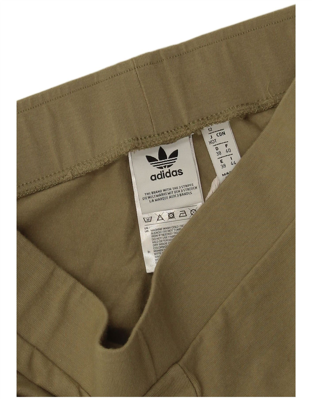 Legginsy damskie Adidas UK 12, średnia bawełna khaki