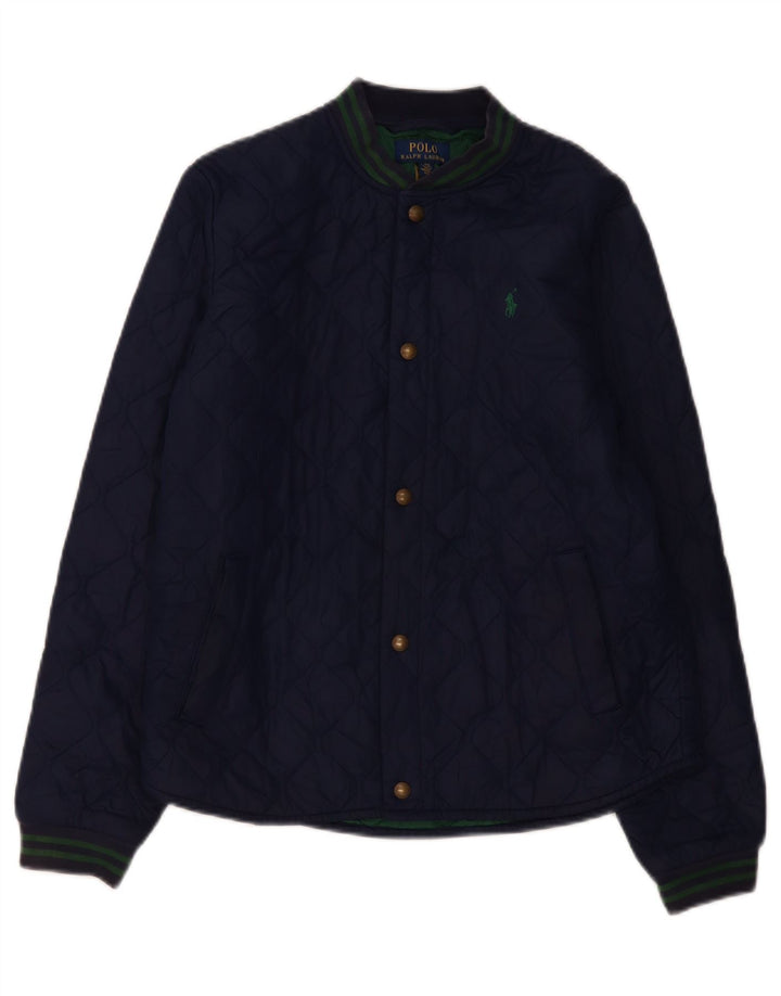 Polo Ralph Lauren Chłopięca pikowana kurtka 15-16 lat XL, granatowa, poliester