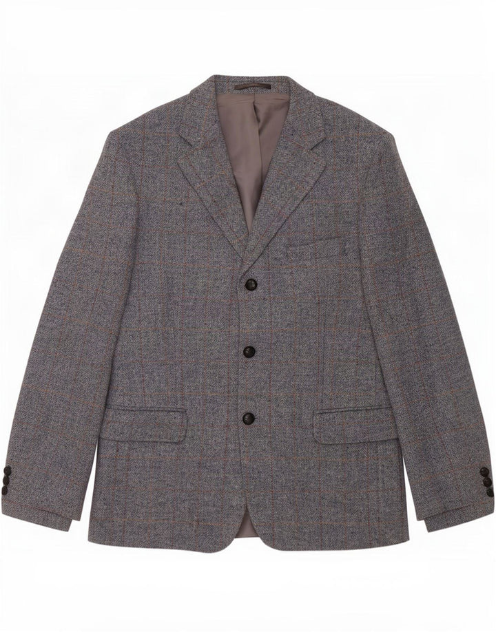 Męska marynarka zapinana na 3 guziki Avoca UK 42 XL Szara wełna