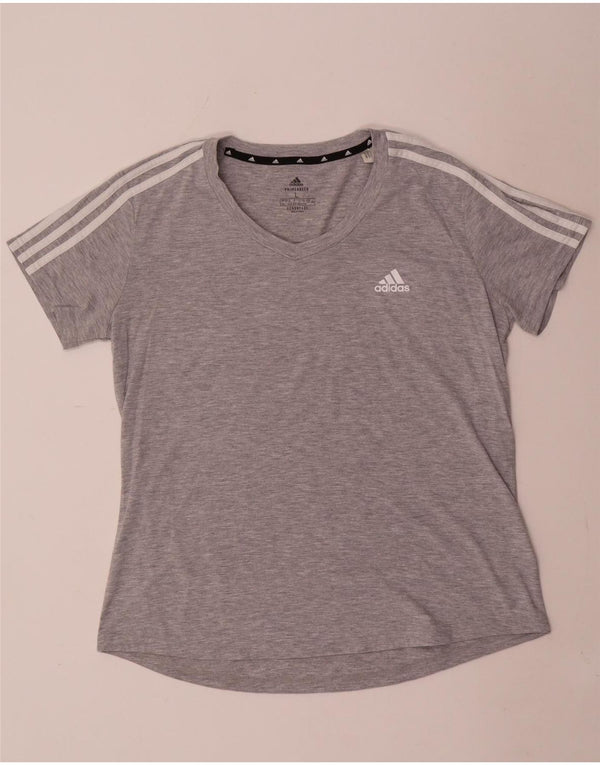 Damska koszulka Adidas Top UK 16/18, duża, szara, poliester