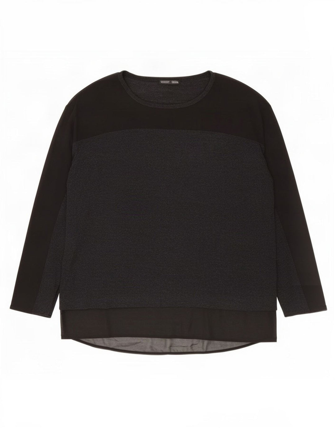 Damski top oversize z długim rękawem Zara UK 14, średni czarny wiskoza