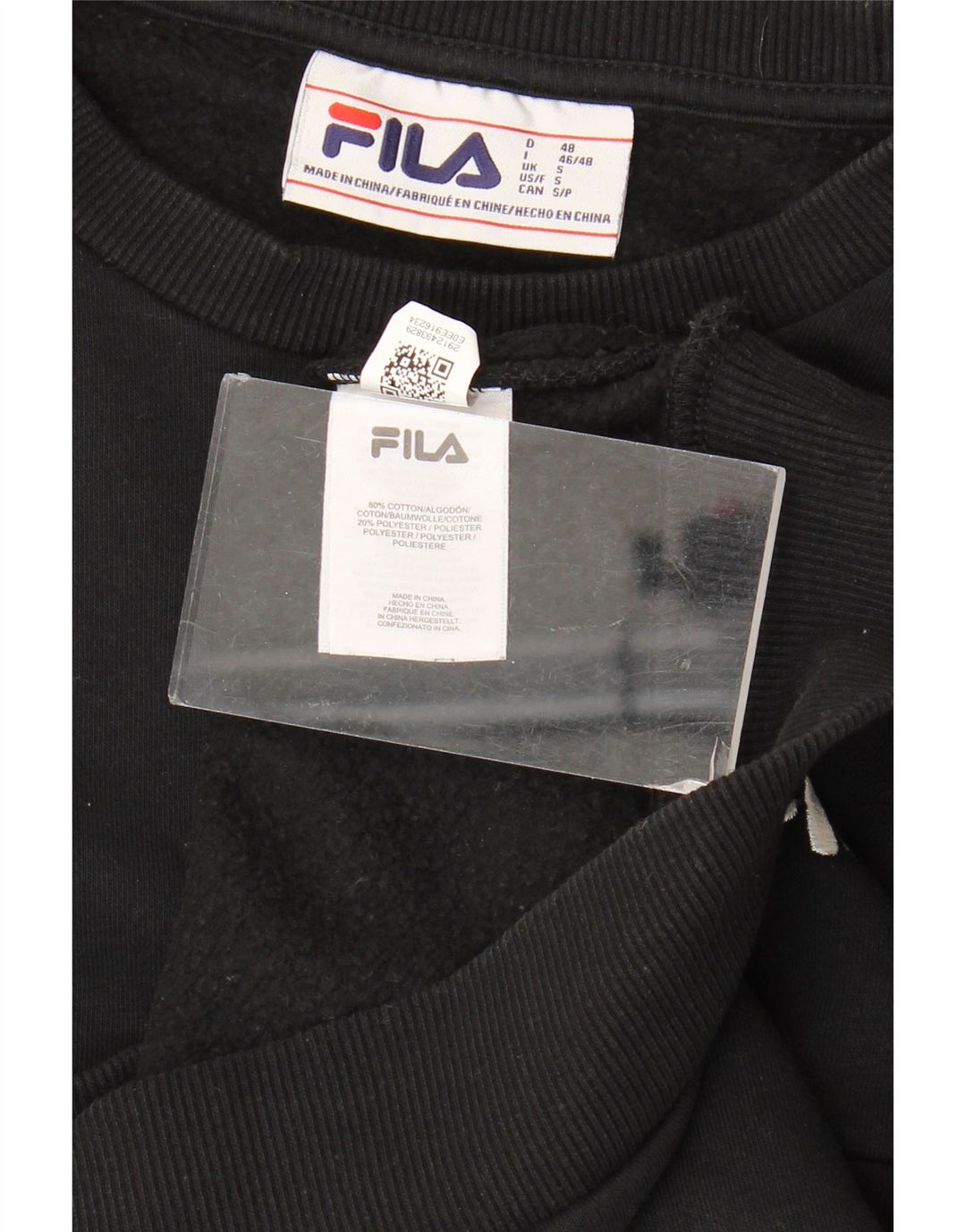Bluza męska Fila, mała, czarna, bawełniana z blokami kolorów