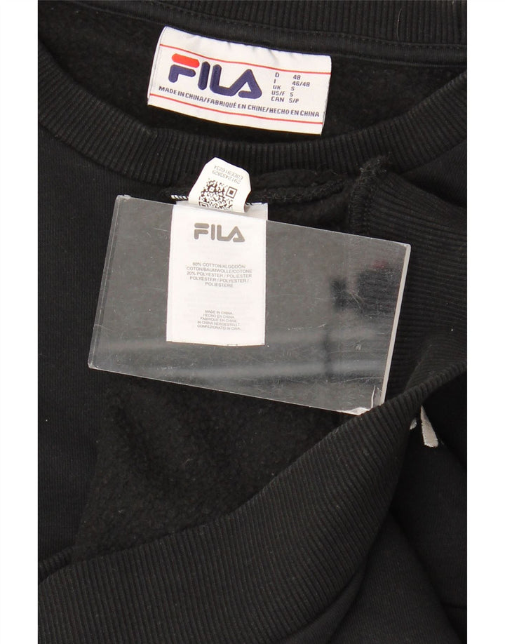 Bluza męska Fila, mała, czarna, bawełniana z blokami kolorów