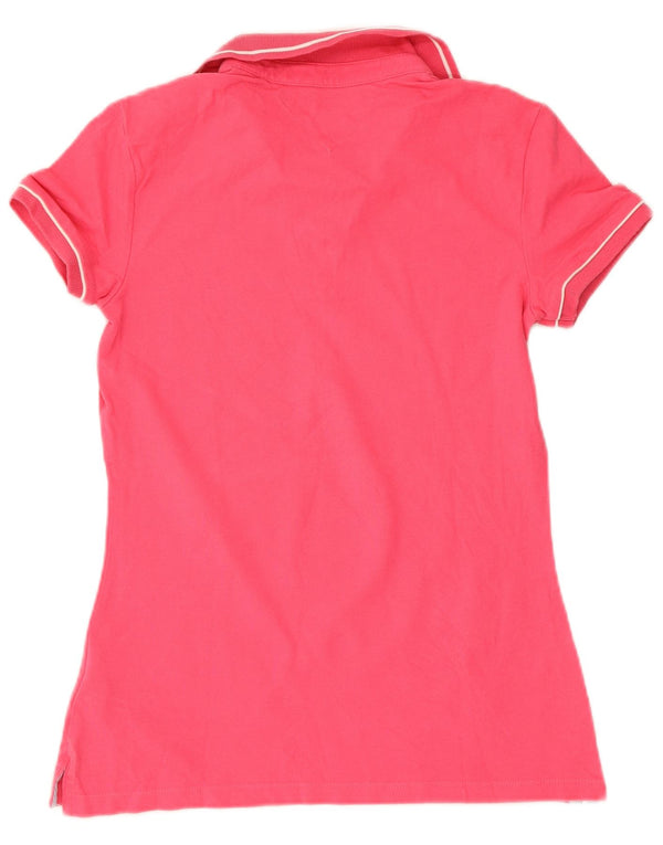 Damska koszulka polo Tommy Hilfiger UK 10, mała, różowa, bawełniana