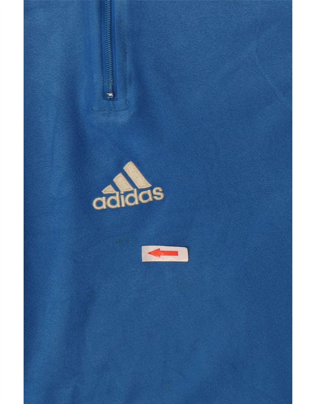 Damska koszulka Adidas o luźnym kroju i zapinanym na zamek, z długim rękawem, średnio niebieska, z poliestru