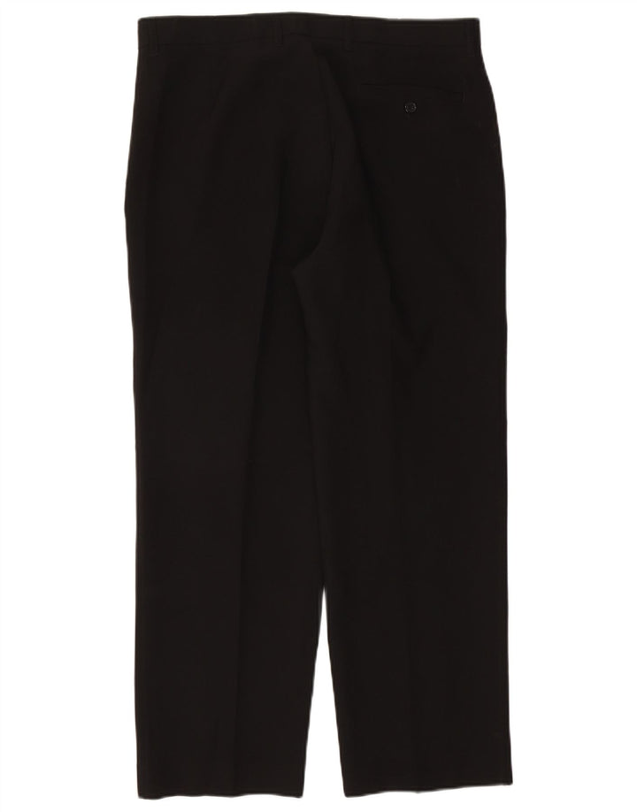 Męskie proste spodnie chino Marks & Spencer W36 L29 Czarny poliester