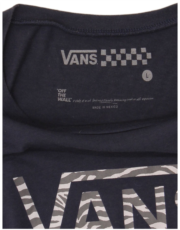 Damska koszulka z grafiką Vans Top UK 14, duża, granatowa