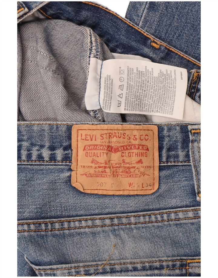 Męskie jeansy Levi's 507 Bootcut W34 L34 Niebieska bawełna