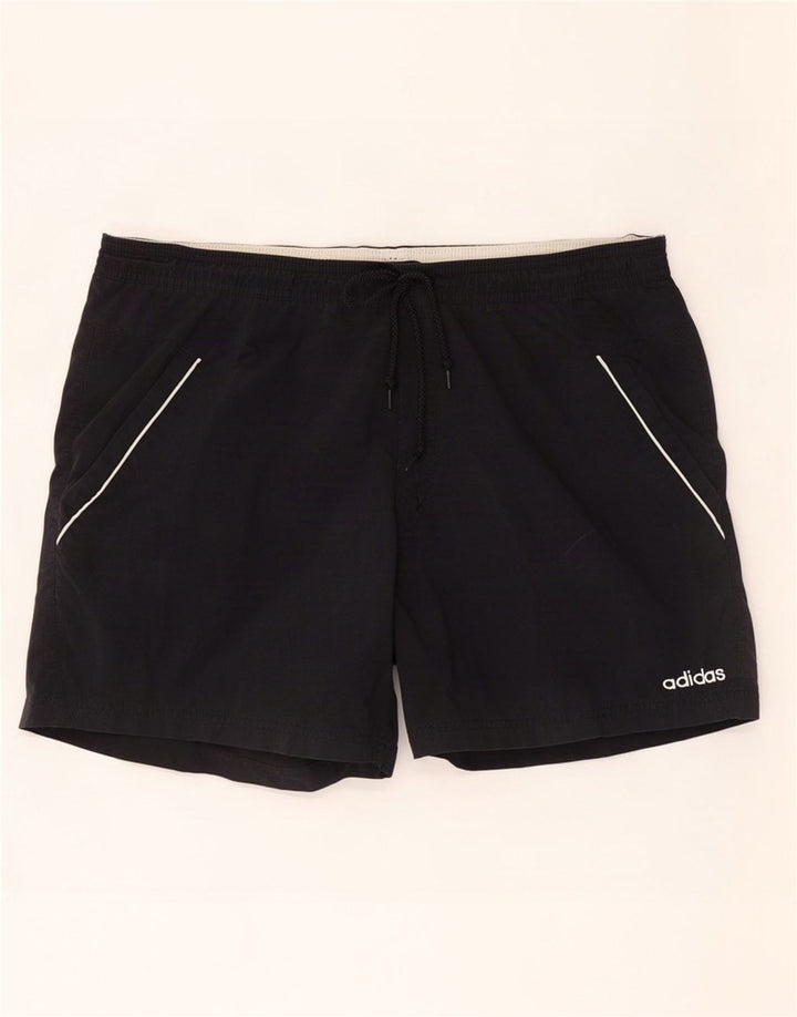 Męskie spodenki sportowe Adidas, duże, czarne, poliamidowe