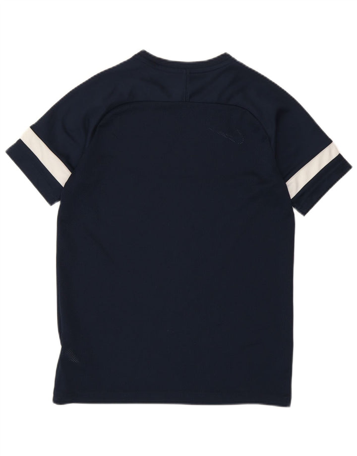 T-shirt chłopięcy Nike na 12-13 lat, duży, granatowy, poliestrowy w paski