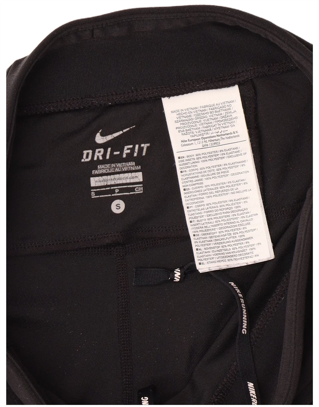 Legginsy damskie NIKE UK 10, małe, czarne, poliestrowe