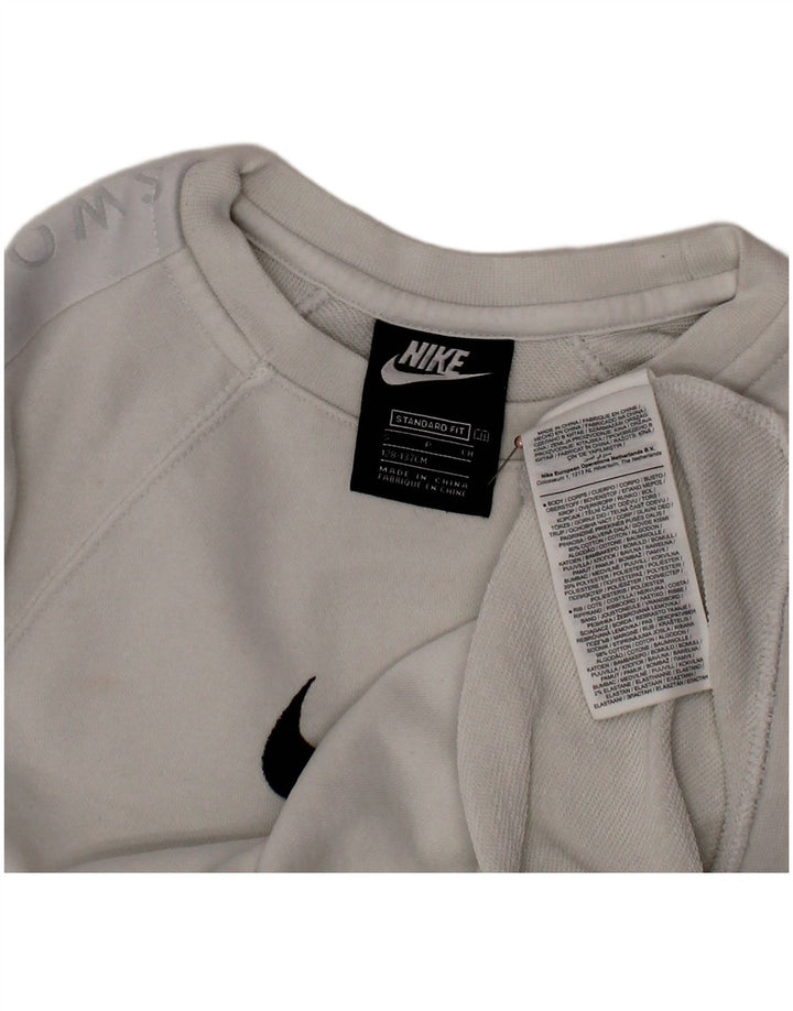 Bluza chłopięca NIKE Swoosh o standardowym kroju, mała, biała