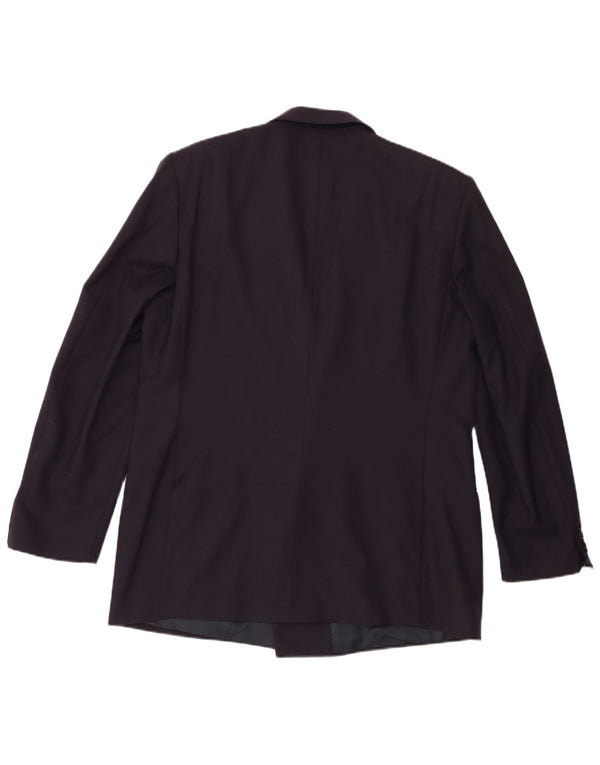 Męska marynarka z podwójnymi piersiami Lubiam IT 54 2XL Granatowa dziewicza wełna