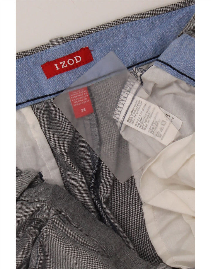 Męskie spodenki chino Izod W38 XL, szara bawełna